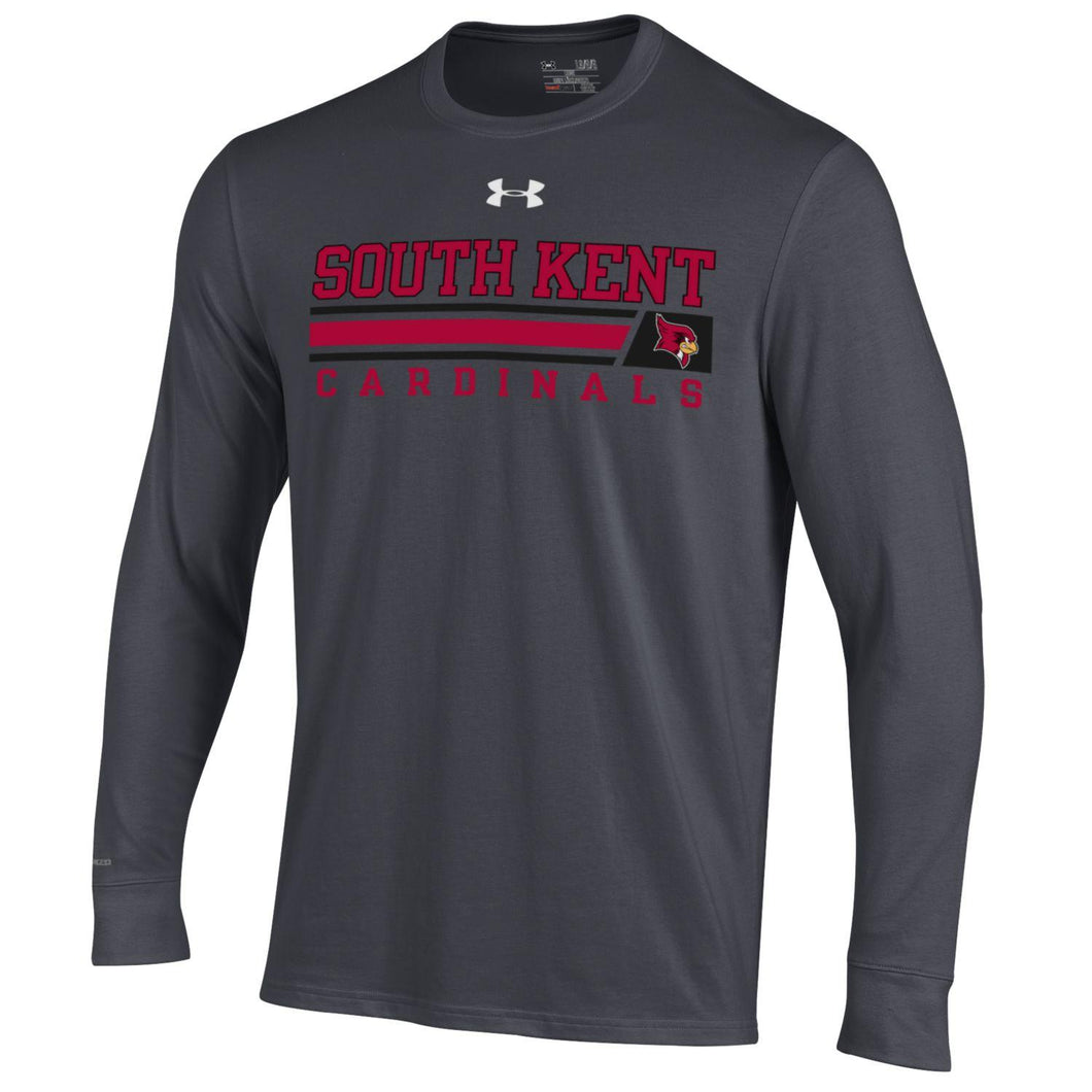 UA® Long Sleeve Charged Cotton Tee Carbon Heather